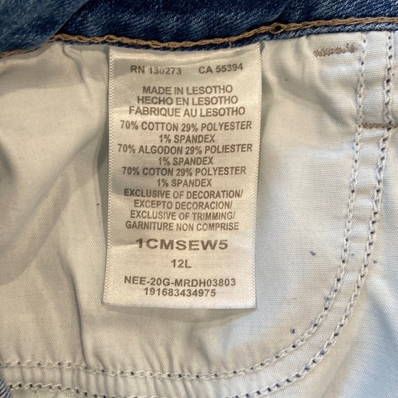 Lee Mid Rise Regular Straight Leg Denim Jeans Size 12L Pre-Owned - Picture 13 of 13